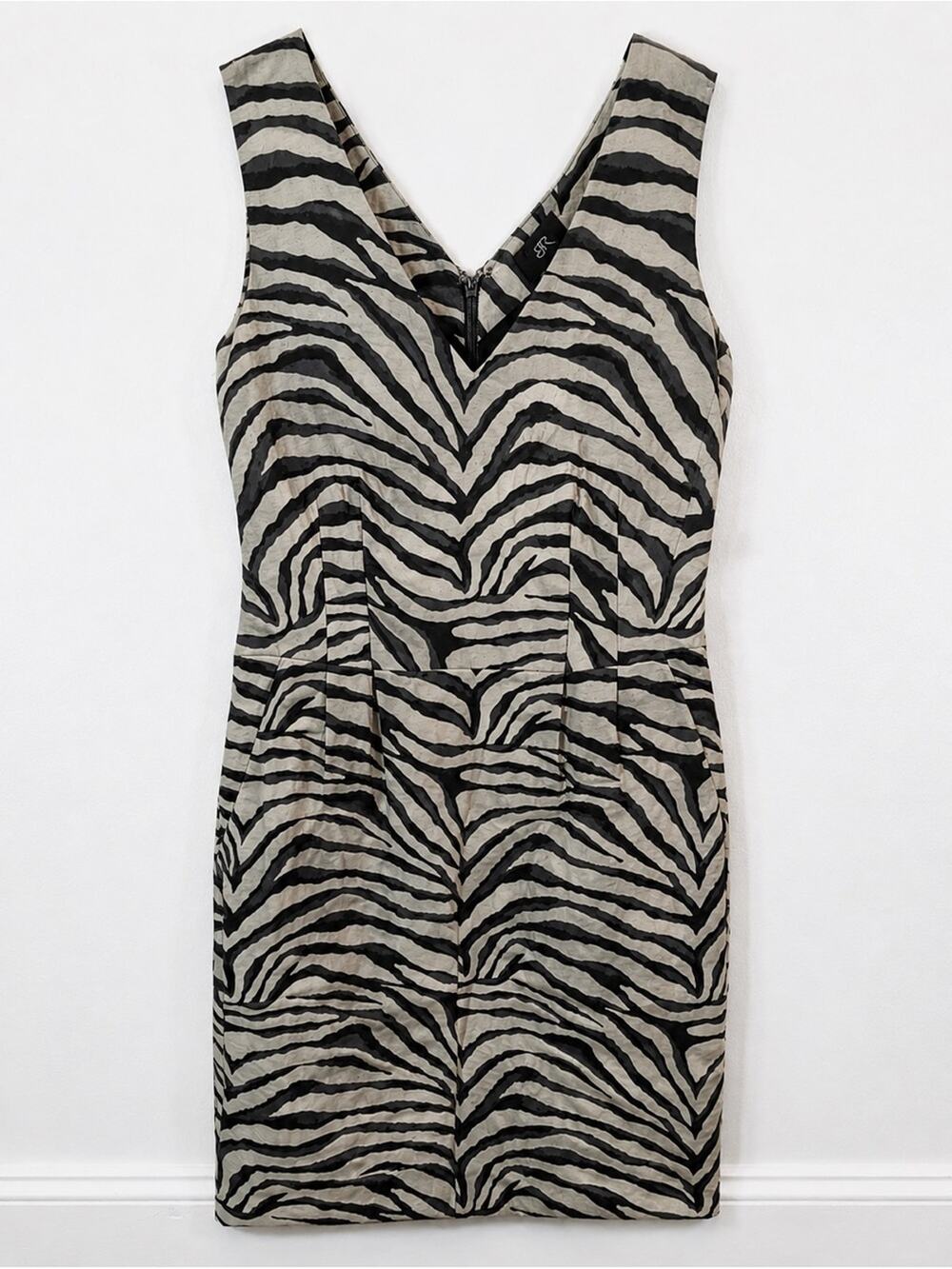 Banana Republic Zebra Print Sheath Dress Size 4 NWT